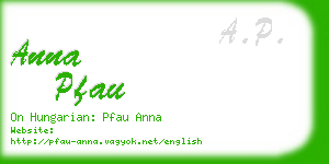 anna pfau business card